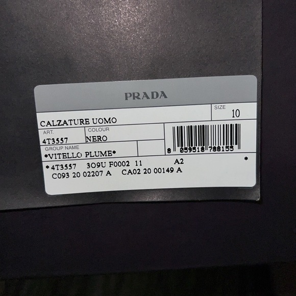 Prada Calzature Uomo-Authentic-NIB - Picture 7 of 7
